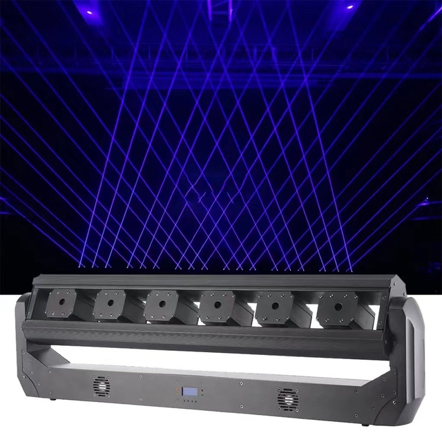 DJS 6-Eye Blue Beam Matrix Moving Head LED Stage Lighting DMX512 Ra95 IP20 6000K 50000 Hours DJ Night Club