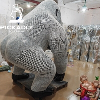 Offre Spéciale extérieur parc jardin décoration animal résine fibre de verre gorille Statue sculpture à vendre
