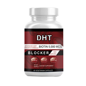 Cápsulas de Suplemento Bloqueador de DHT Más Vendidas, 60 Cápsulas, Fórmula Rica en Biotina y Vitaminas para el Crecimiento del Cabello - Product Image 1