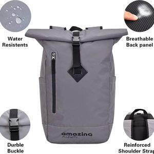 Free Sample <b>Waterproof</b> Dry Bag <b>Roll</b> <b>Top</b> Mochila <b>Backpack</b> Casual Rucksack with PVC Lining for Everyday Use - Product Image 6