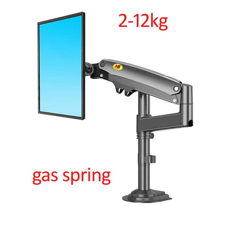 NB Baru H100 22-35 "Monitor Lengan Pemegang Gas Spring Full Motion LCD TV Mount 2-12Kg Dual Lengan Clamp Bracket 2Pc Usb3.0