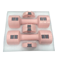 Haltères en fonte unisexe de 4 kg avec revêtement en caoutchouc PVC, plaques de poids réglables, portables, antidérapantes pour la musculation