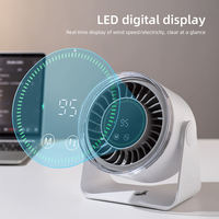 IMYCOO, Nuevo Ventilador de Escritorio Portátil Recargable con Pantalla Táctil LED, Ventilador de Mesa USB Mini Refrigerante en Oferta