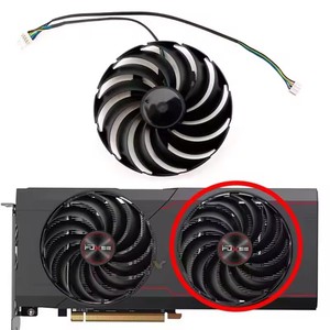 การ์ดจอรุ่นแพลทินัมสำหรับ RX6700ไพลิน6750XT 6700XT FD10015M12D ระบายความร้อน4PIN ขนาด95มม. พร้อมที่ทำความเย็น GPU - Product Image 3