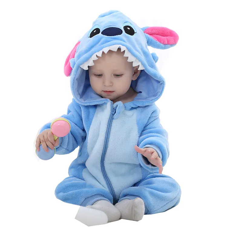MICHLEY OEM High Quality Children Clothing Boys Hooded Jumpsuits Animal Baby Girls' One-Piece Rompers