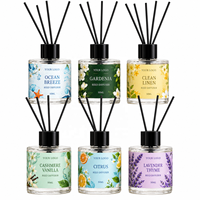 Diffuseur de parfum d'intérieur de luxe de haute qualité à bâtonnets en verre, aux huiles essentielles naturelles, pour une diffusion longue durée