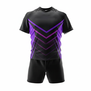 Uniforme de Rugby sublimado para hombre cosido nuevo al por mayor jersey de diseño impreso con pantalones cortos uniforme de Rugby profesional - Product Image 1