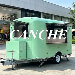 Camión de Comida Eléctrico Estándar Alemán, Carrito de Pizza y Barbacoa, Remolque Móvil de Comida - Product Image 1