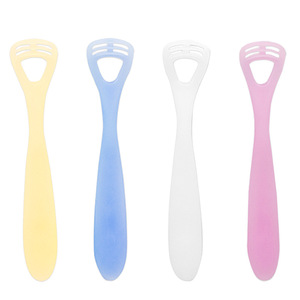 Grattoir et nettoyeur de langue Haochi Liangpin pour enfants, fabriqué en silicone souple et sûr, écologique, avec logo laser - Product Image 1