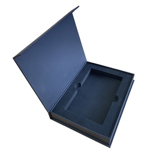 Custom Luxury Black Commemorative Card Magnetic Packaging <b>Box</b> with Foam Insert - Product Image 3