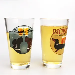 Jinbaijia Custom Logo 16 oz Beer Glasses Festival Atacado Opções Disponíveis Personalizadas Pint Glass