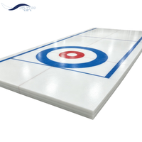 Piste de hockey sur glace synthétique UHMWPE, patinoires à roulettes, planches de patinage sur glace avec panneaux de glace synthétique UHMWPE