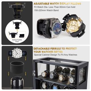 Dropshipping, en Stock, enrollador de reloj con pantalla táctil LCD de lujo, 3 ranuras, luz <span class=keywords><strong>Led</strong></span>, enrollador de reloj automático, puños con cajón de almacenamiento - Product Image 3