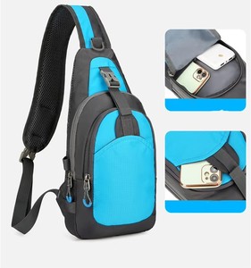 尼龙吊带背包旅行自行车健身房背包女男士胸部斜挎包 - Product Image 5