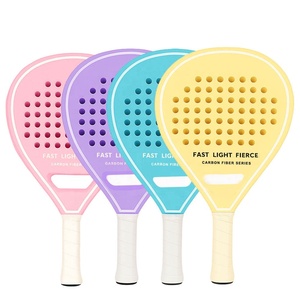 Raquette de <span class=keywords><strong>padel</strong></span> en fibre de carbone de la série Macaron haute performance, rose et blanche, noyau en mousse EVA pour femmes - Product Image 6