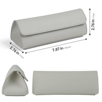 Sac de maquillage élégant en cuir PU pour femmes, sac de toilette portable de voyage, étui pour pinceaux de maquillage, étui pour lunettes de soleil