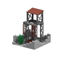 Blocs de construction en plastique assemblés, accessoires de figurines de soldats, armes, grenades, lance-roquettes, fusils anti-aériens, briques militaires, jouets