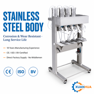 Macchina Riempitrice Pneumatica Semi-Automatica <span class=keywords><strong>per</strong></span> Profumi, Riempitrice a Pressione Negativa <span class=keywords><strong>per</strong></span> Liquidi Oleosi, Controllo Livello Vetro, 2/4/6 Ugelli - Product Image 5
