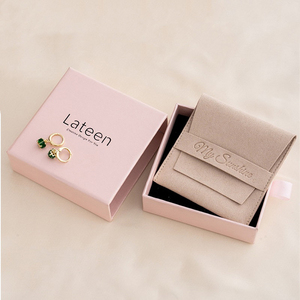 Custom <b>Gold</b> Logo Luxury Paper <b>Drawer</b> Box Rigid Cardboard Sliding <b>Pull</b> Out Jewelry Gift Packaging Box for Necklace - Product Image 1