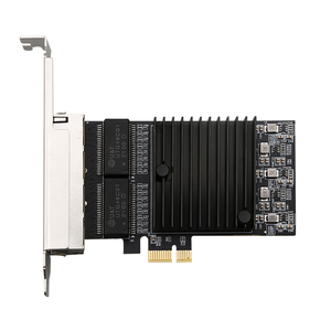 Carte réseau PCI Express <span class=keywords><strong>E1X</strong></span> 4 ports LAN, adaptateur réseau PCI-Express vers Ethernet Quad LAN 10/100/1000M, carte adaptateur 1000 Mbps Intel/I82571 pour - Product Image 2