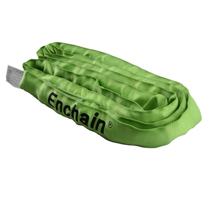 Élingue tubulaire molle de levage de polyester vert de la capacité 6000lbs d'écharpe pour la manipulation matérielle - Product Image 1