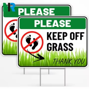 Panneau de signalisation de jardin personnalisé en carton ondulé PP de 4 mm d'épaisseur, imprimé UV double face, avec service de découpe et piquets en H - Product Image 6