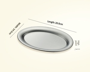 Assiette de service ovale en acier inoxydable 201 poli de style coréen pour <span class=keywords><strong>tiramisu</strong></span>, steak et pâtes, pour la cuisine domestique - Product Image 6