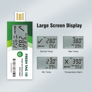 제약 냉장 체인용 LCD 화면 및 PDF 보고서가 포함된 USB 온도 데이터 로거 - Product Image 1