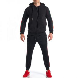 Ensemble de survêtements à capuche pour hommes, fermeture éclair intégrale, haute qualité, manches longues, prix bon marché, ensembles de survêtements d'entraînement et de jogging en coton personnalisés pour hommes - Product Image 3