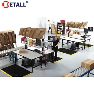 height adjustable manual packing shipping station warehouse ecommerce packing table
