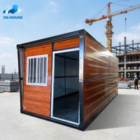 Maison conteneur pliable préfabriquée de 20 pieds, économique, pour vente en gros, idéale comme mini-appartement, dortoir, camping ou bureau