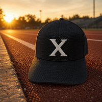 Gorra de béisbol transpirable 100% poliéster de malla completa al por mayor con visera precurvada, de secado rápido y ligera para correr, gimnasio y deportes.