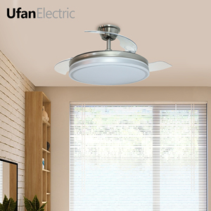 Hiện đại DC động cơ điều khiển từ xa 42inch có thể thu vào quạt trần ánh sáng Bán tuôn ra đèn chùm LED phòng ngủ phòng khách - Product Image 4