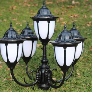 ไฟถนนอลูมิเนียมอัลลอยด์หลอดไฟ LED กลางแจ้งสำหรับตกแต่งภูมิทัศน์สวนสไตล์ยุโรปย้อนยุค - Product Image 1