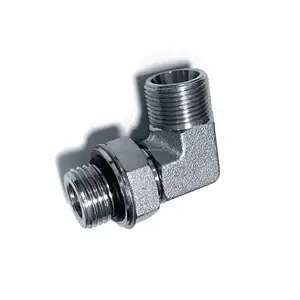 Carbon Steel Hydraulic Hose Straight Adapter Fittings 90 Degree Elbow Hose Fitting Adapter Hydraulic Pipe Fittings