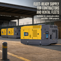 Compresseur d'air diesel portable Atlas Copco X-Air 1300-35 sur châssis avec cabine fermée – Fournisseur OEM/ODM en gros
