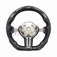 Volant en cuir et fibre de carbone pour BMW 320/525/F10/F30/F31/F32/F15/E90/F70/E71/F31/X5/X6/F01/F07/F20/F11/F22/F25/M3/M5/M4M2