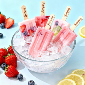 Tùy Chỉnh Compostable Thực Phẩm Cấp Dùng Một Lần Gỗ Bạch Dương Kem Que Phân Hủy Sinh Học Ưa Thích Hương Vị <span class=keywords><strong>Popsicle</strong></span> Que - Product Image 4