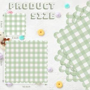 Serviettes en papier jetables à 2 plis imprimées à carreaux écossais, style sac, pour <span class=keywords><strong>restaurants</strong></span> et bars à cocktails, motif classique pour les repas à thème - Product Image 2