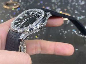 Reloj Mecánico Automático Clásico para Hombre, Bisel de Diamantes de Lujo, Correa de Silicona Negra, Reloj de Pulsera Deportivo y de Negocios - Product Image 2