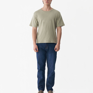 T-shirt basique classique pour homme, coupe confortable, t-shirt en coton uni pour homme, couleur unie, coupe régulière, manches courtes, col rond, t-shirt en coton - Product Image 6