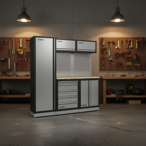 Meubles d'atelier modulaires Fervi A007C, armoire en acier avec tiroirs et portes pour le rangement d'outils - Product Image 3