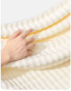 Serviette de bain 7A en microfibre tricotée antibactérienne, couleur unie, velours corail, écologique, anti-enfants, séchage rapide, épaissie pour bain moussant - Product Image 3