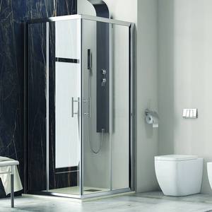 Kamalu KF1000 moderno 70x90 angolo doccia 2 porte scorrevoli 6mm vetro per camera da letto/bagno/esterno telaio in acciaio inox - Product Image 2