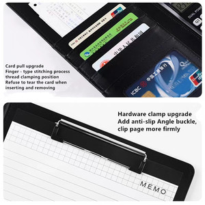 Carpeta de cuero para oficina, carpeta de papel para reuniones - Product Image 2