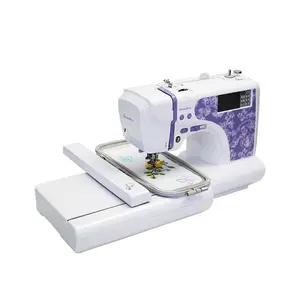 Máquina de bordar para uso doméstico, mini máquina de costura elétrica RS-1500b