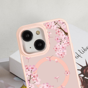 Coque magnétique de luxe en TPU pour iPhone 16 avec motif floral fleur de pêcher pour iPhone 15/<span class=keywords><strong>14</strong></span> <span class=keywords><strong>Pro</strong></span> <span class=keywords><strong>Max</strong></span>/12 <span class=keywords><strong>Pro</strong></span> - Product Image 3