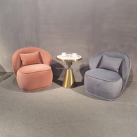 Fauteuil d'appoint en velours, fauteuil de détente moderne, canapé simple pour salon