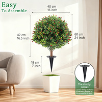 2026 Lebensechte Kunststoff-Jasmin-Pflanze, künstliches Grün, kleine Topfpflanze 30cm-100cm für den Außenbereich, Rasen, Hof, Bodeneinsatz-Baum