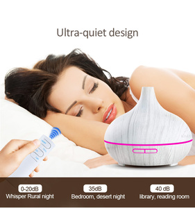 2020 New Arrivals 2019 Trắng Woodgrain 450Ml Độ Ẩm Không Khí Máy Lọc Hương Thơm Tinh Dầu Hương Khuếch Tán Hương Liệu Đèn LED - Product Image 6